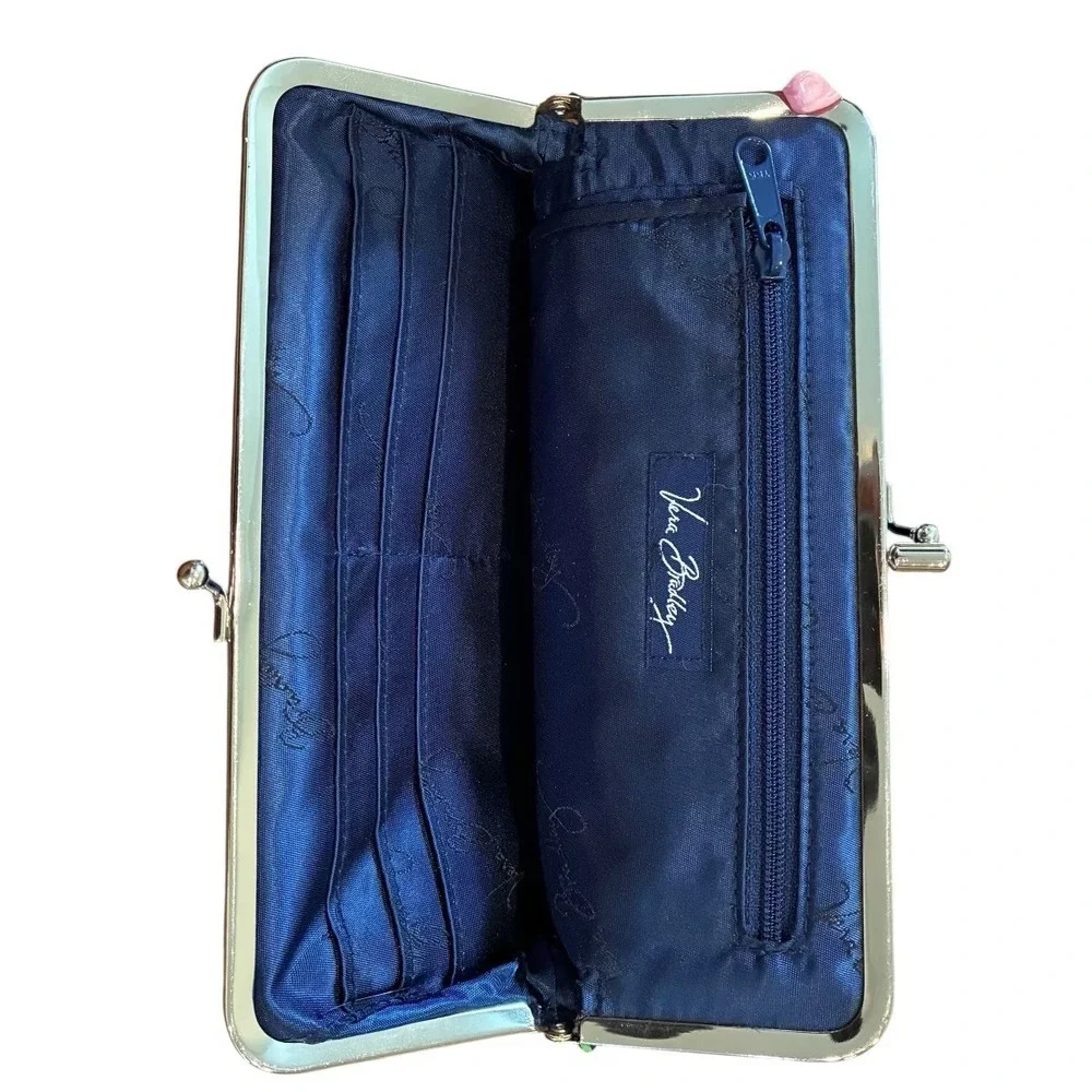 Vera Bradley Mediterranean Blue Kisslock Clutch‎ Wallet